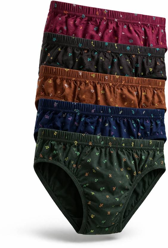 labelnidhi Pack of 5 Women Hipster Maroon, Brown, Brown, Dark Blue, Dark Green Panty