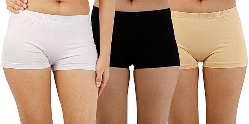 Culture Flossy Women Boy Short White, Black, Beige Panty
