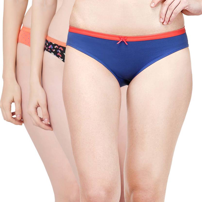 SOIE Women Bikini Blue, Orange, Black Panty