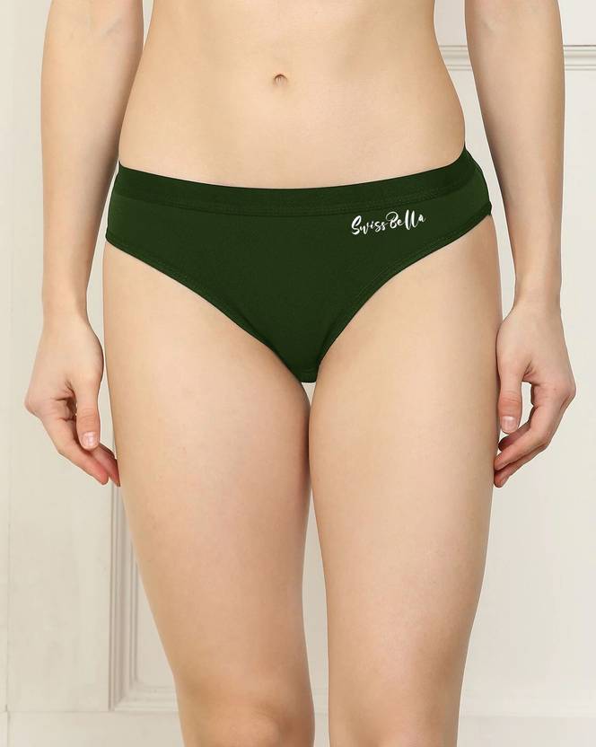 swiss bella Women Hipster Dark Green Panty
