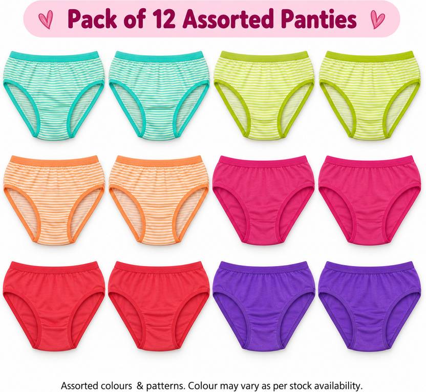 Colour And Comfort Pack of 12 Women Hipster Multicolor Panty