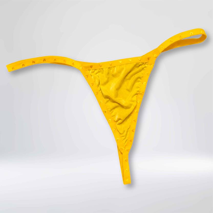 MAXX CREATIONS Women Thong Yellow Panty