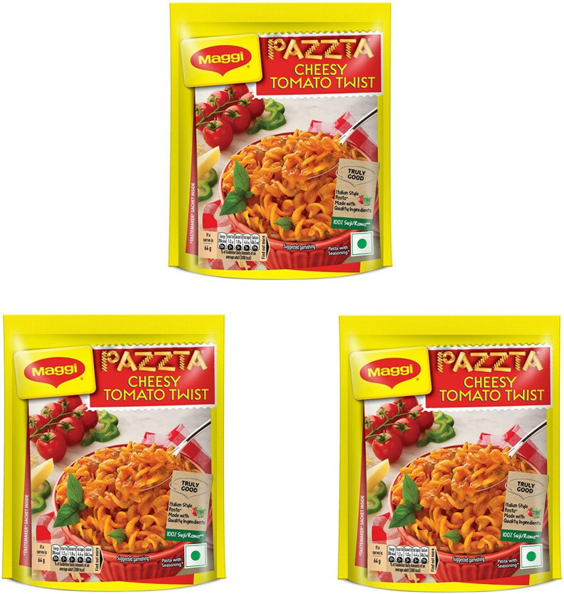 Maggi Pazzta Cheesy Tomato Twist 64 grams pack of 3 (64G X 3)
