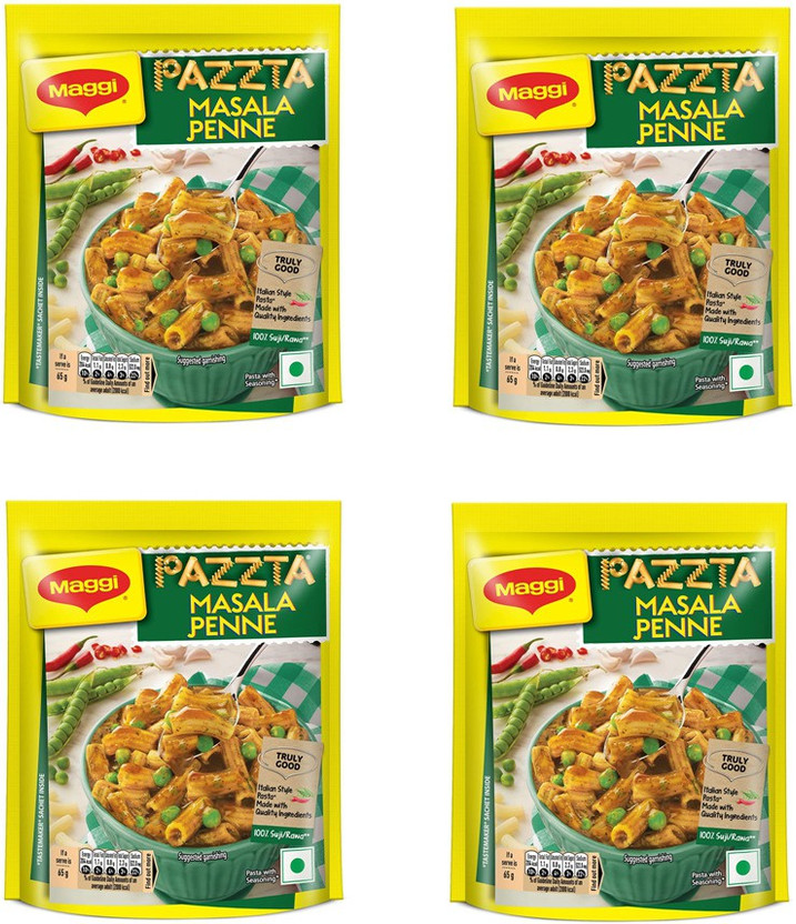 Maggi Pazzta Masala Penne Macaroni 65 grams pack of 4 (65G X 4)