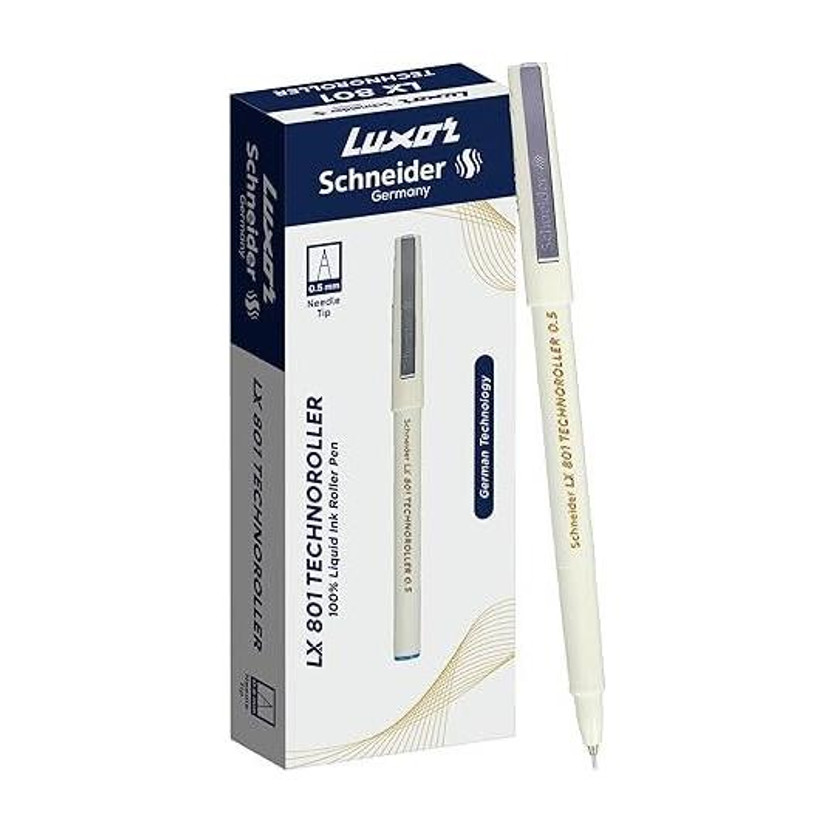 Luxor Schneider LX 801 Technoroller | 0.5 mm Tip | German Technology | Roller Ball Pen -