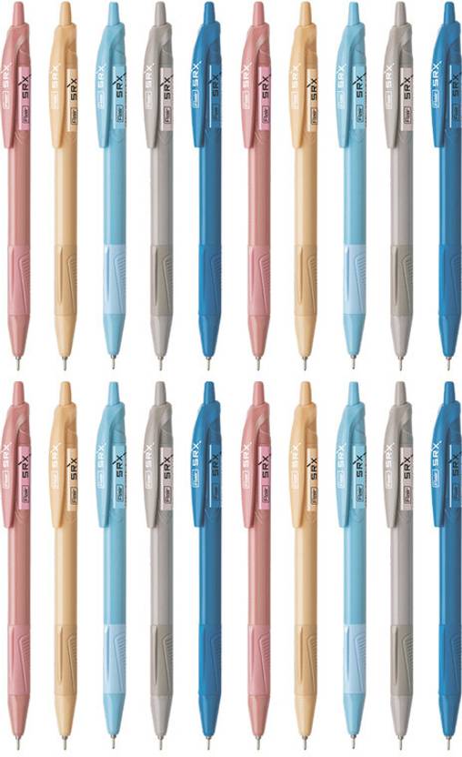 flair srx 0 7mm retractable ball pen combo pack 10 pcs blue ink black