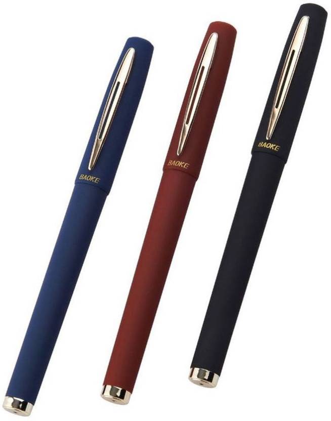 Baoke gel pen 1.0 mm bold point smooth writing,pack of 3,(BLABK,BLUE,RED) Gel Pen