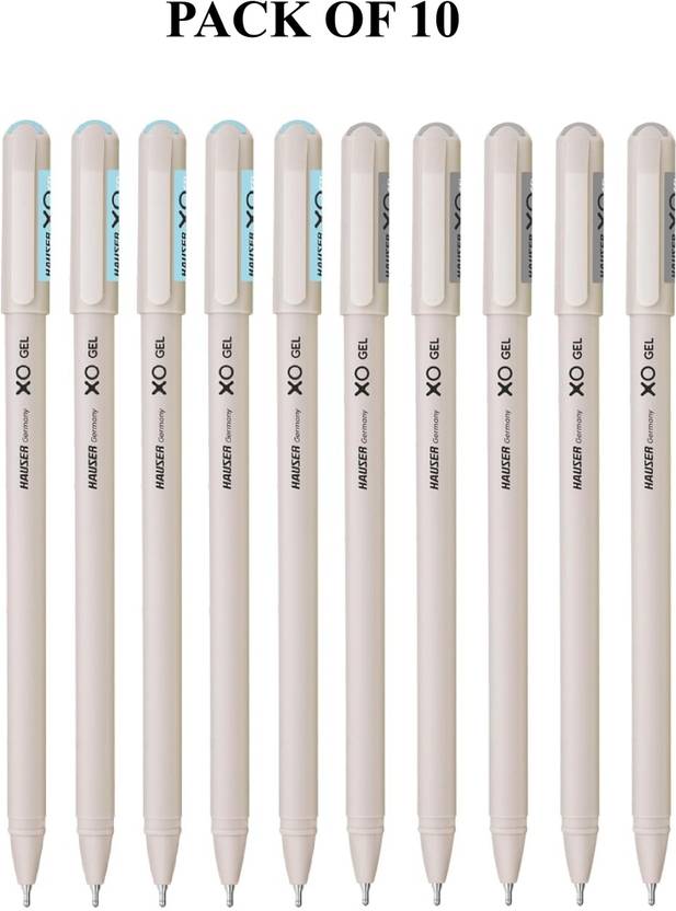 Hauser Germany XO Gel Pen | Sleek Body & Minimalistic Design(5BLUE,5BLACK) Gel Pen