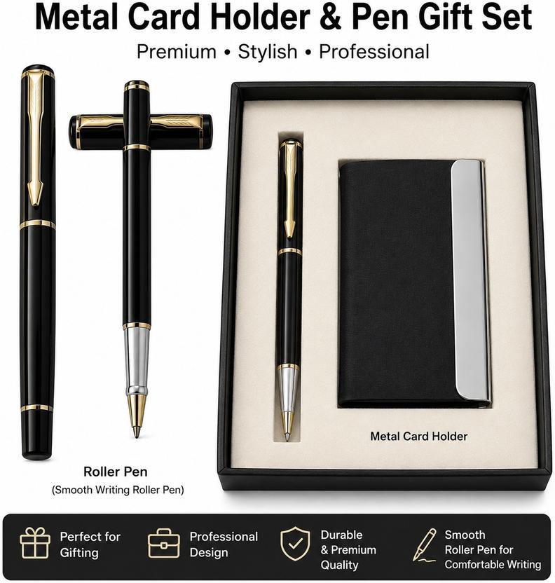 FINQ FINQ Premium Executive Card Holder and Roller Pen