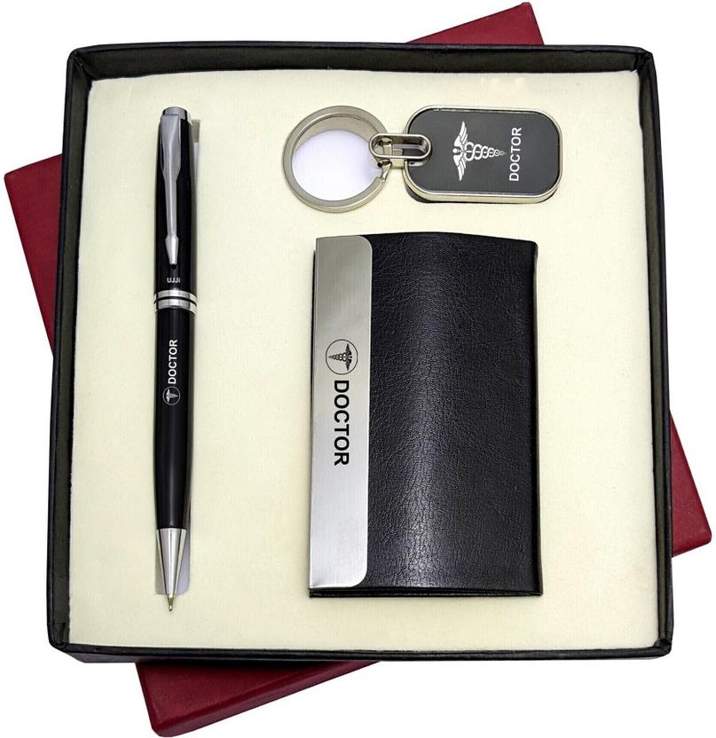 UJJi 3in1 Doctor Logo Set with Black Twist Metal Pen