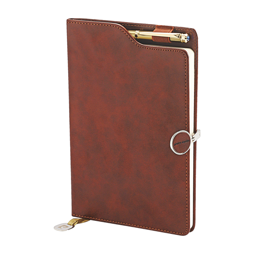 PIERRE CARDIN Elite Gift Set of Pen and Diary(BROWN)