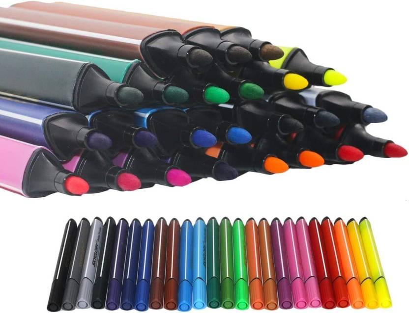 FLOWINZZA Washable Watercolor Pens Set Colouring Kit Sketch Pens Set Kids Ideal gift Stationery Set