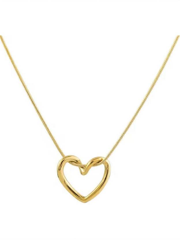 Alinora Jewels Gold‑Plated Heart Pendant Necklace / Chain – Women Gold-plated Stainless Steel Pendant