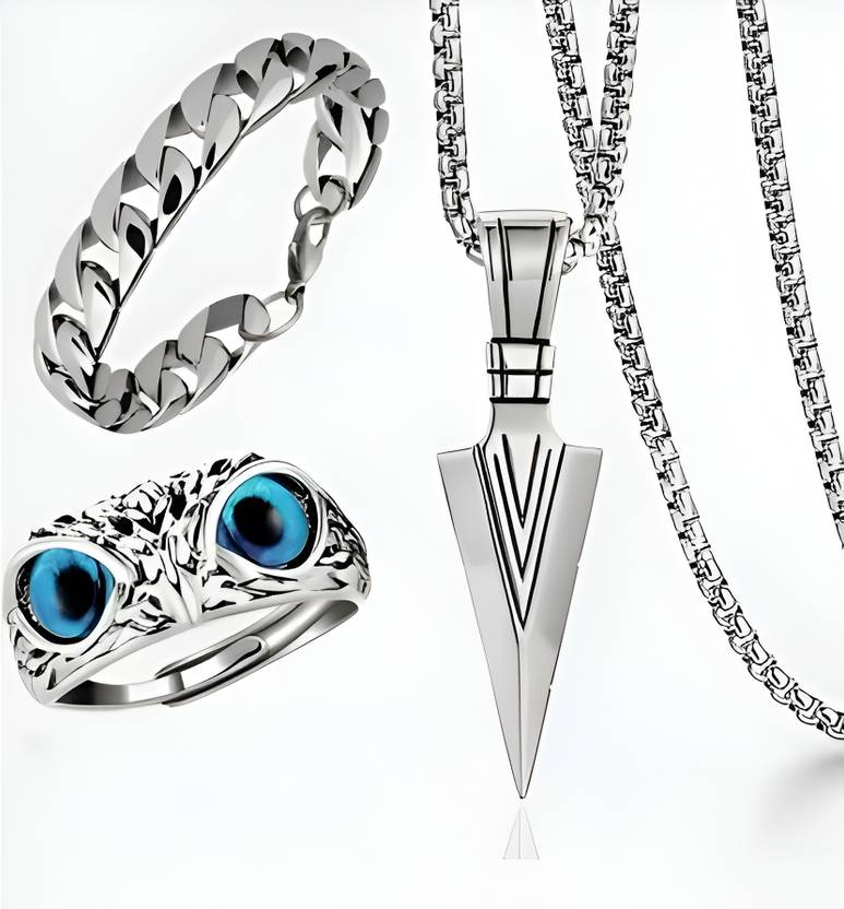 FASHION TRENDTROIVE Simple Beauftiful Elegant Pendant Locket for Women & Men Sterling Silver Stainless Steel Locket Set