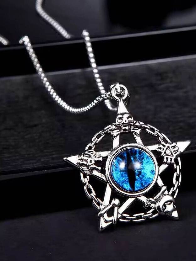 pasu fashion Stainless Steel Star Shaped Pendant With Chain Sterling Silver Alloy