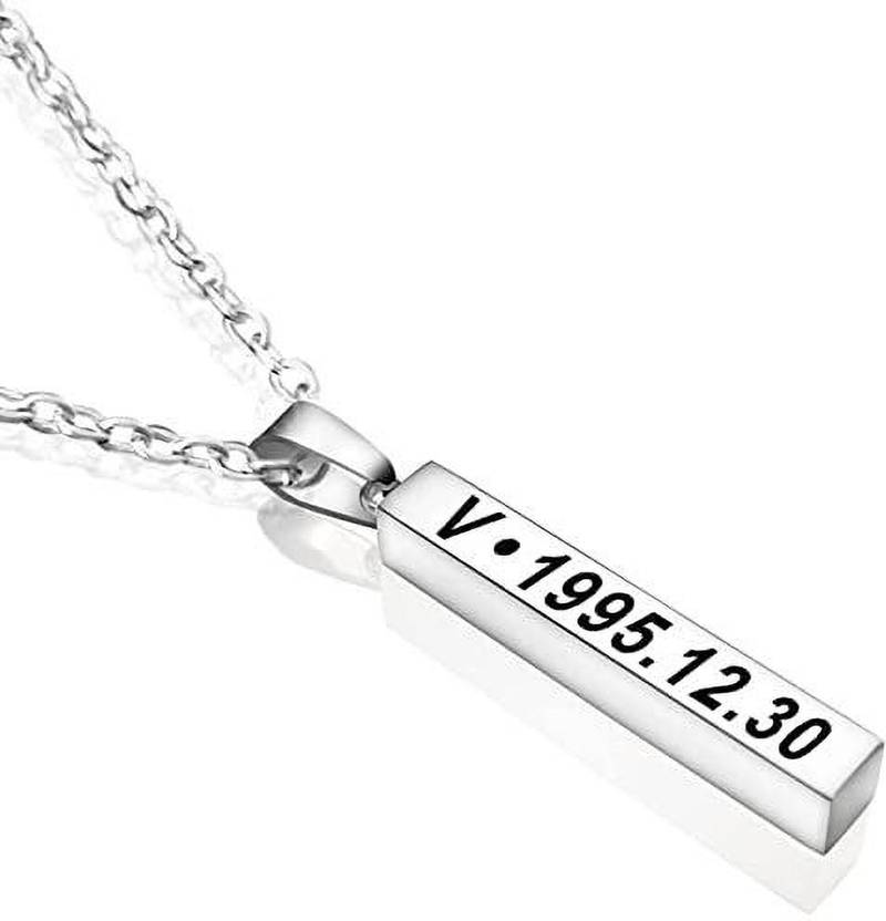 Vientiq Charming and Stylish bts v pendant for girls and boys Stainless Steel Pendant Set