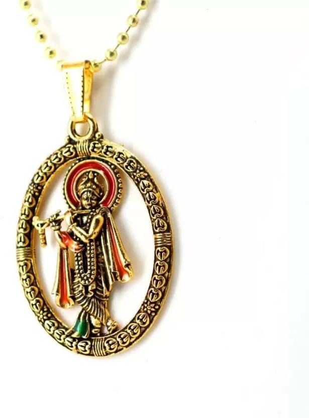 Gold locket of radha krishna clearance