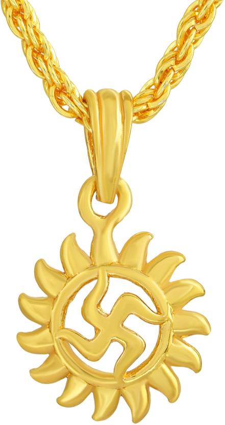 BRBRIK Gold-plated Alloy Pendant Swastik Gold-plated Alloy Pendant