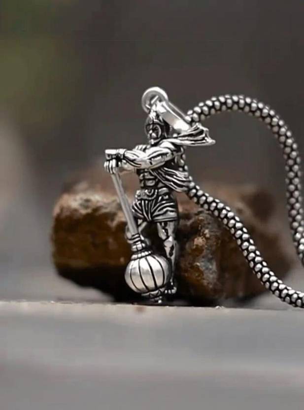 FASHIONOSA Meditation Hanuman Pendant for Men and Women, Evil Protector Hanuman Ji Locket Stainless Steel