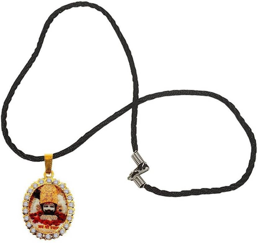 Whitechimes JAR481 Lord Jai Shree Baba Khatu Shyam/Barbarika Ji Locket Pendant Necklace Dori Stainless Steel Pendant Set