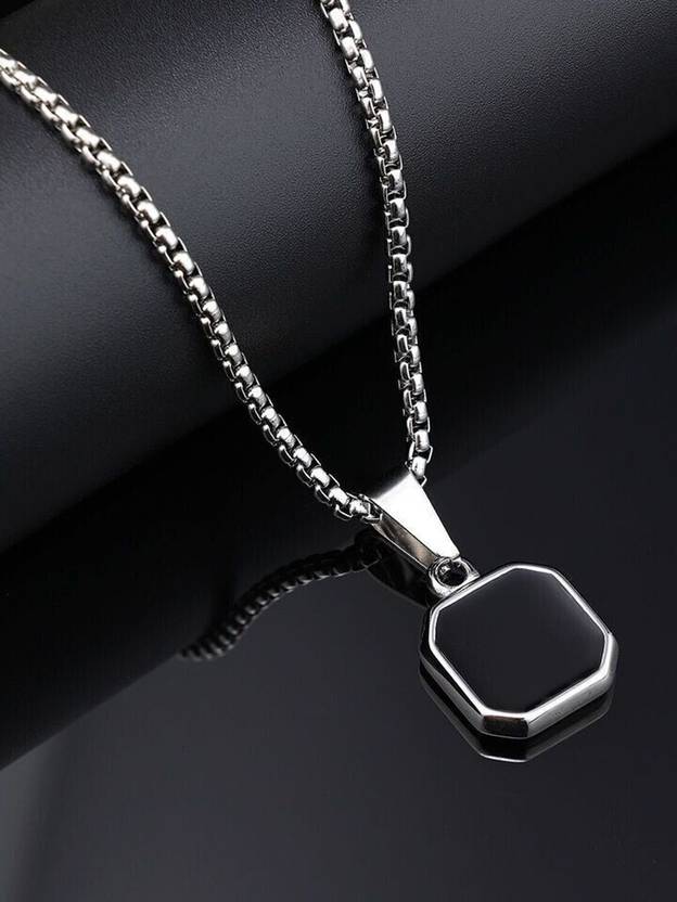 Roadster Men Pendant | Pendant For Men | Boys Chain Locket Rhodium Alloy Locket Set