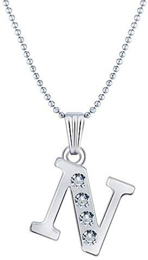 Meeko.com N name locket Metal