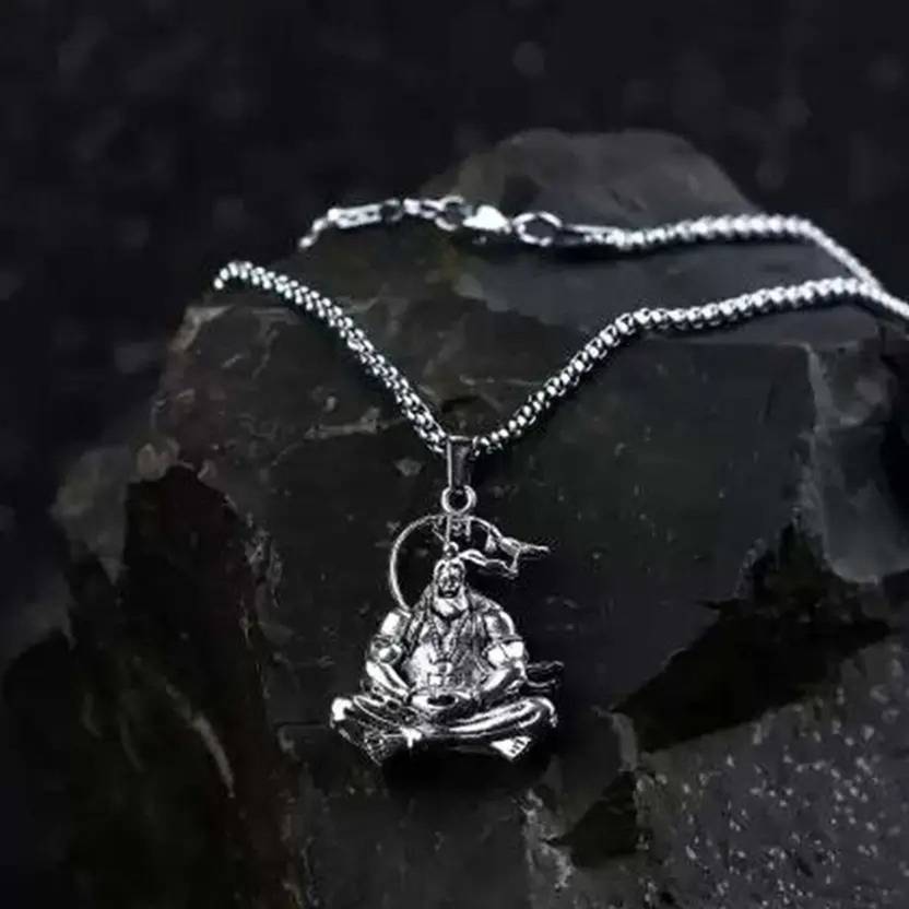 Anamya Collections Silver Alloy Pendant Set