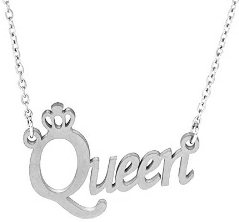 ISUBUCCI QUEEN NAME SILVER Brass Pendant