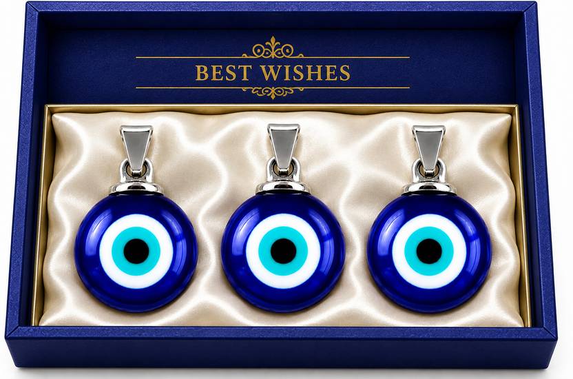 Moon Evil Eye Pendant for Women & Girls |Lucky Protection| Daily Wear Fashion Jewelry Enamel Aluminum Locket