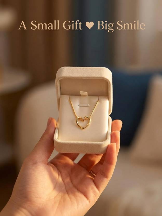 MSR CREATION Gift Necklace for Women | Gold Look Pendant | Anti Tarnish Daily Wear Gold-plated Stainless Steel Pendant