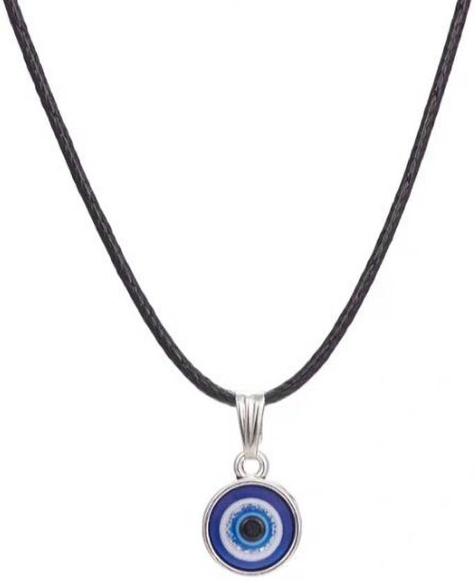 Aksha Collection Black, Blue Jewel Set (Pack of 1) Stainless Steel Pendant Set