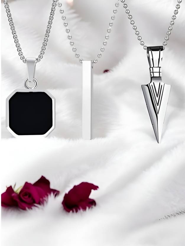 FASHIONOSA Simple Beauftiful Elegant Pendant Locket for Women and Men Metal, Steel, Stainless Steel Locket Set