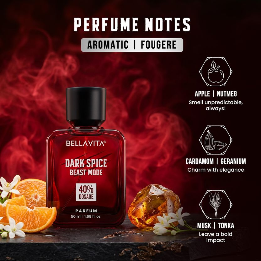 BELLAVITA Dark Spice Beast Mode Perfume 50ml - Image 3