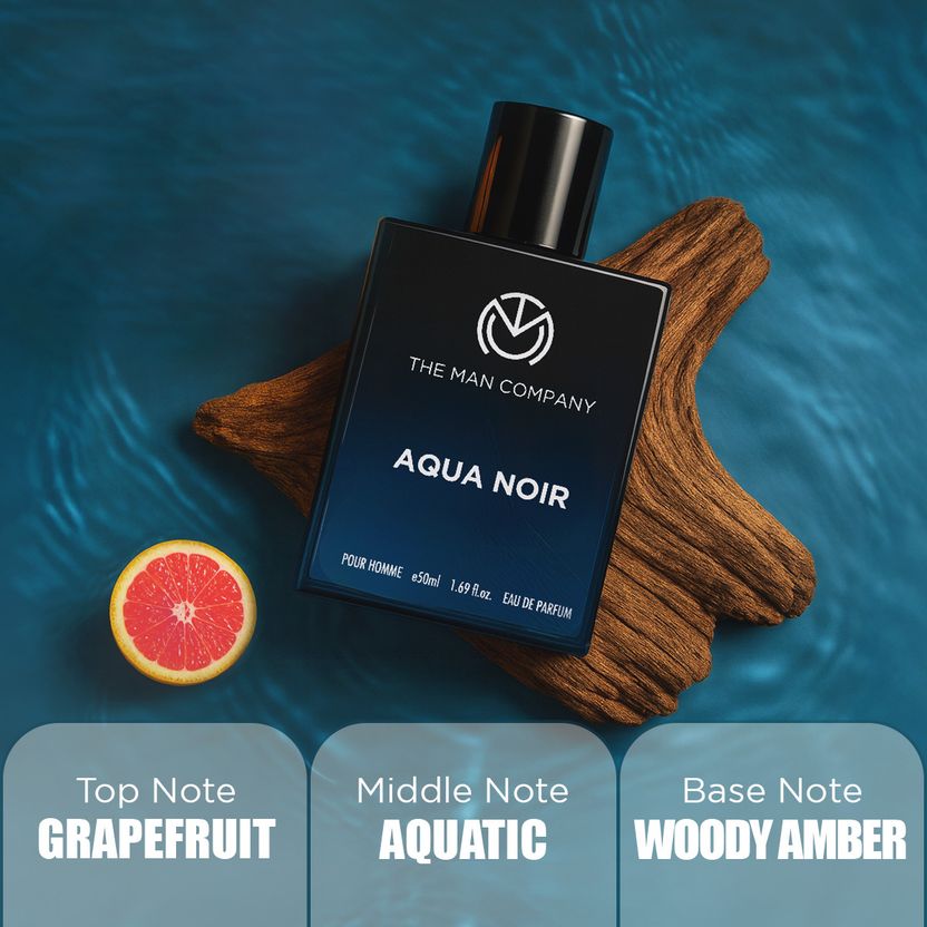THE MAN COMPANY Aqua Noir + Black EDT Perfume 50ml - Image 3