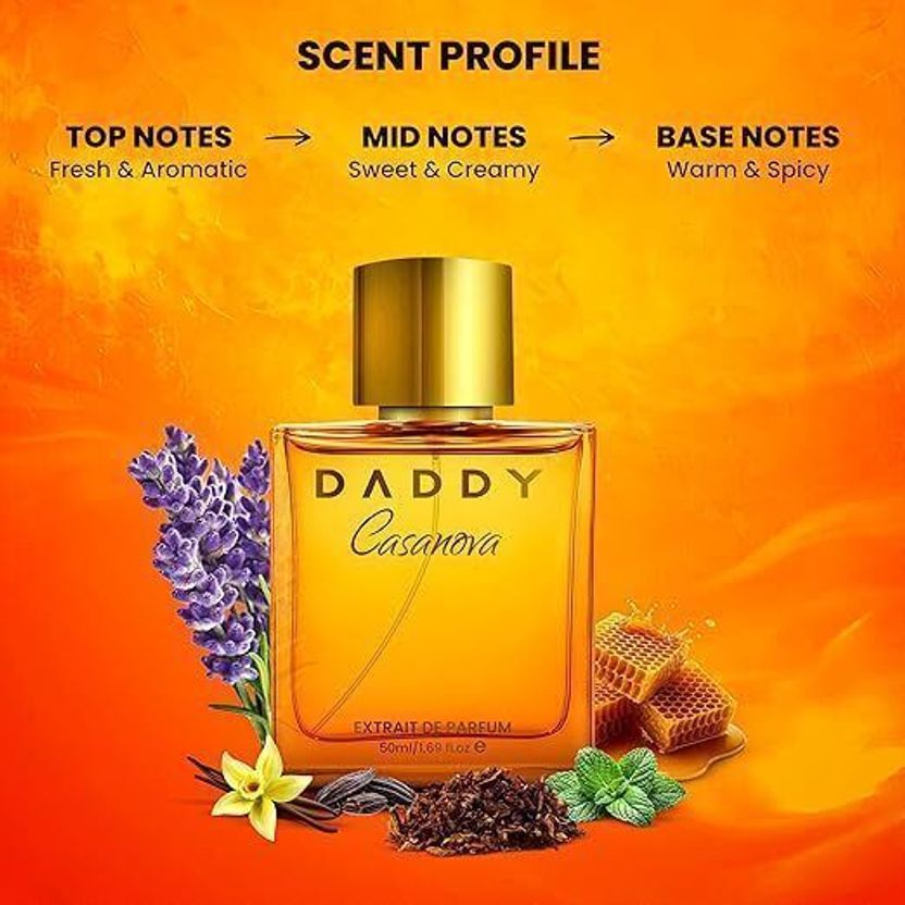 Buy DADDY Casanova Extrait De Parfum for Men | Premium Long Lasting Perfume with Honey Perfume - 50 ml Online In India - Image 4