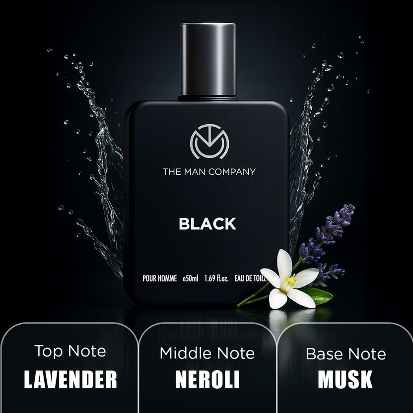 THE MAN COMPANY Aqua Noir + Black EDT Perfume 50ml - Image 2