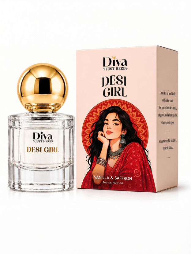 Click to enlarge Buy Just Herbs Diva Desi Girl Eau De Parfum 50ml | Long Lasting Perfume for Women Eau de Parfum - 50 ml Online In India