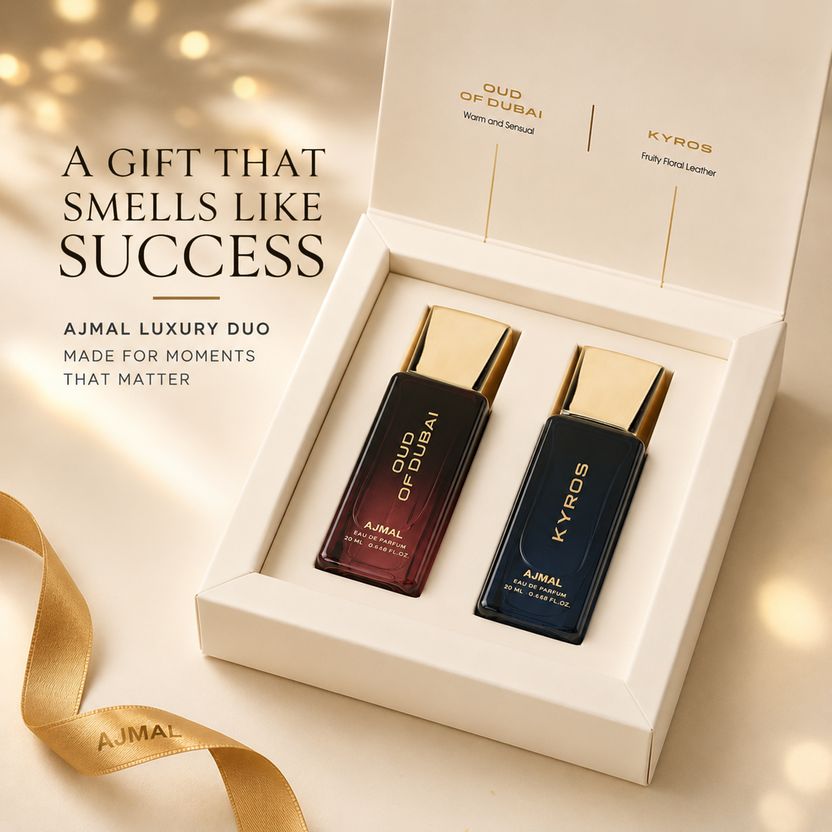 Ajmal Oud of Dubai & Kyros Luxury Perfume Gift Set, 40 ml - Image 5