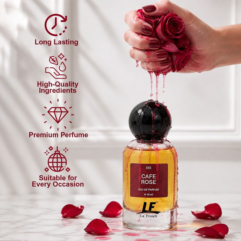 La French Cafe Rose Perfume 50ml - Image 3