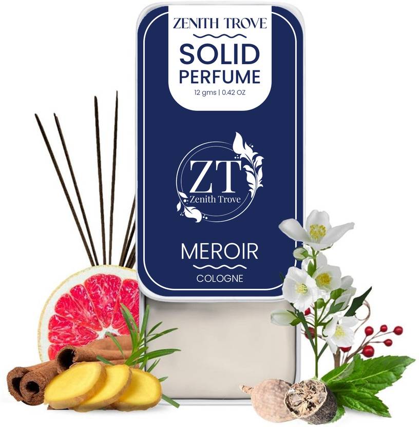 Zenith Trove Meroir Solid Perfume | Unisex | Fresh Woody Scent | Alcohol-Free | 12g Eau de Cologne  -  12 ml