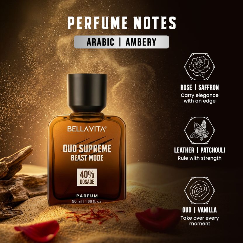 BELLAVITA Oud Supreme Beast Mode Perfume 50ml - Image 4