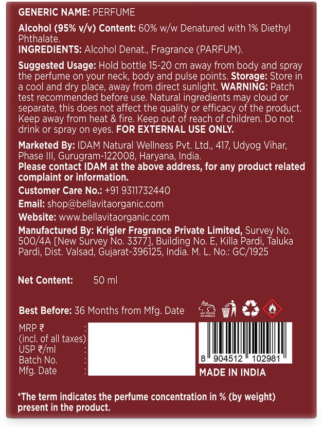 BELLAVITA Dark Spice Beast Mode Perfume 50ml - Image 5