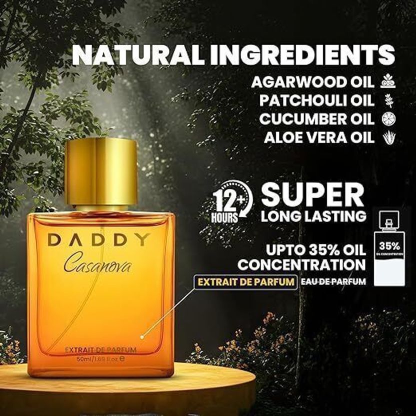 Buy DADDY Casanova Extrait De Parfum for Men | Premium Long Lasting Perfume with Honey Perfume - 50 ml Online In India - Image 5
