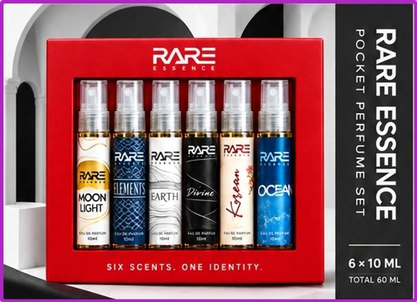 Rareessence Inspired Pocket Perfume Set, 10ml Each, 6 Bottles, For Your Bag Eau de Parfum - 60 ml