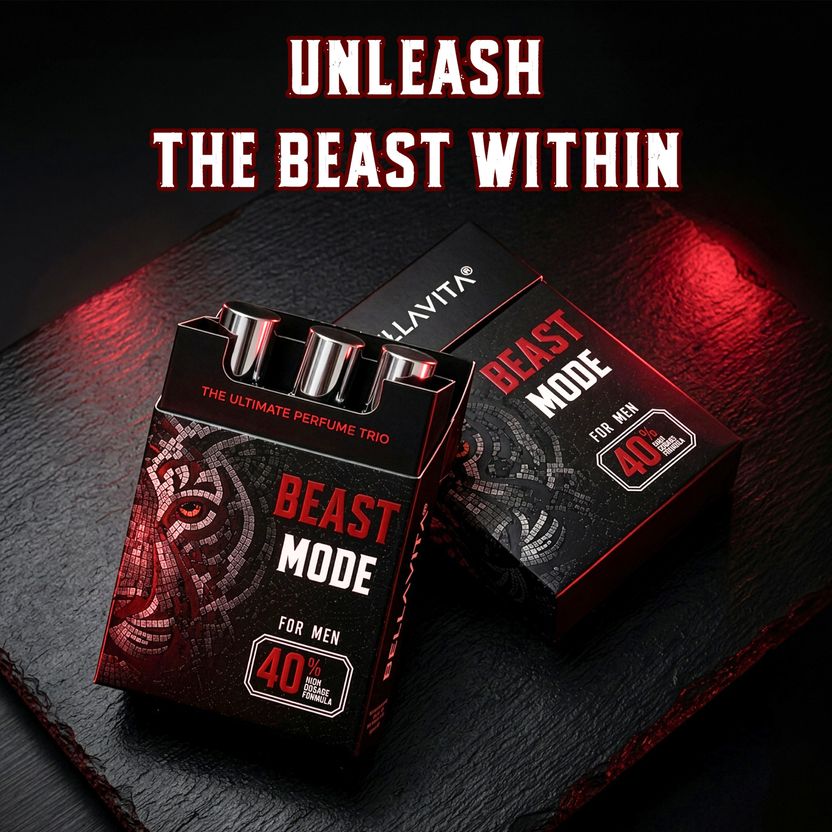 BELLAVITA Beast Mode Perfume Collection for Men (3x5ML) Long Last...more - Image 5