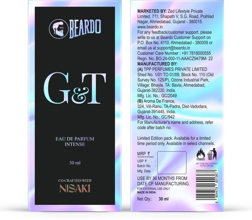 BEARDO G & T Perfume EDP INTENSE 30 ml - Image 8