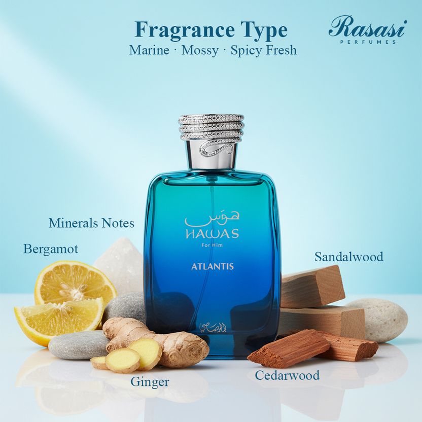 RASASI Hawas Atlantis Eau de Parfum 100ml - Image 8