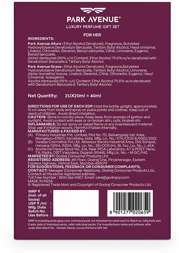 PARK AVENUE Luxury Perfume Gift Set 40ml - Image 6