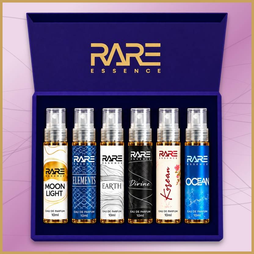 Rareessence Perfume Variety Pack 6 x 10ml, 60ml Total, 6 Fragrance Choices for Travel Bags Eau de Parfum - 60 ml