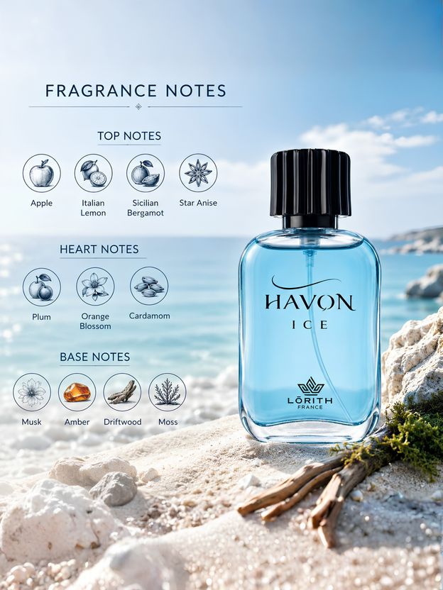 Lorith France Havon Ice Eau de Parfum 50ml Eau de Parfum - 50 m...more - Image 7